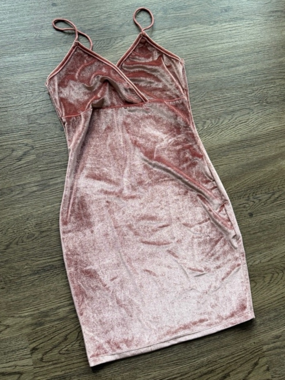 SHEIN Dusty Pink Velvet Slip Mini Dress | Y2K Coquette Party